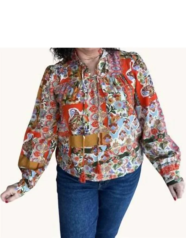 Amber Trails Tassel Top