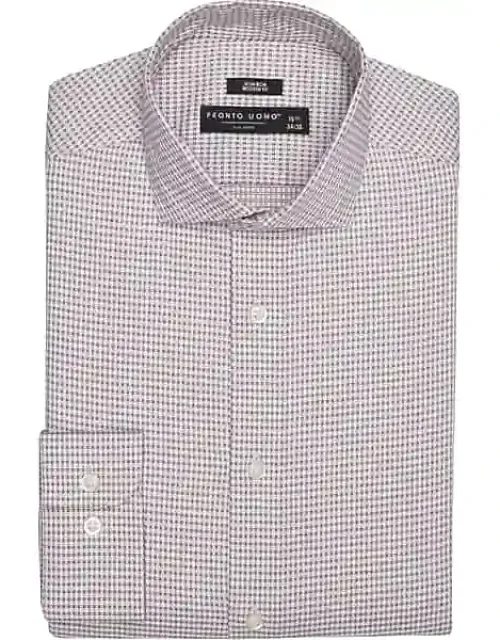 Modern Fit Check Spread Collar Dress Shirt