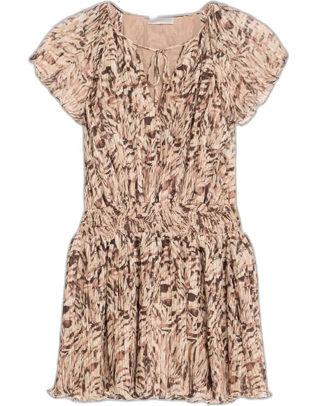 Pleated Mini Dress