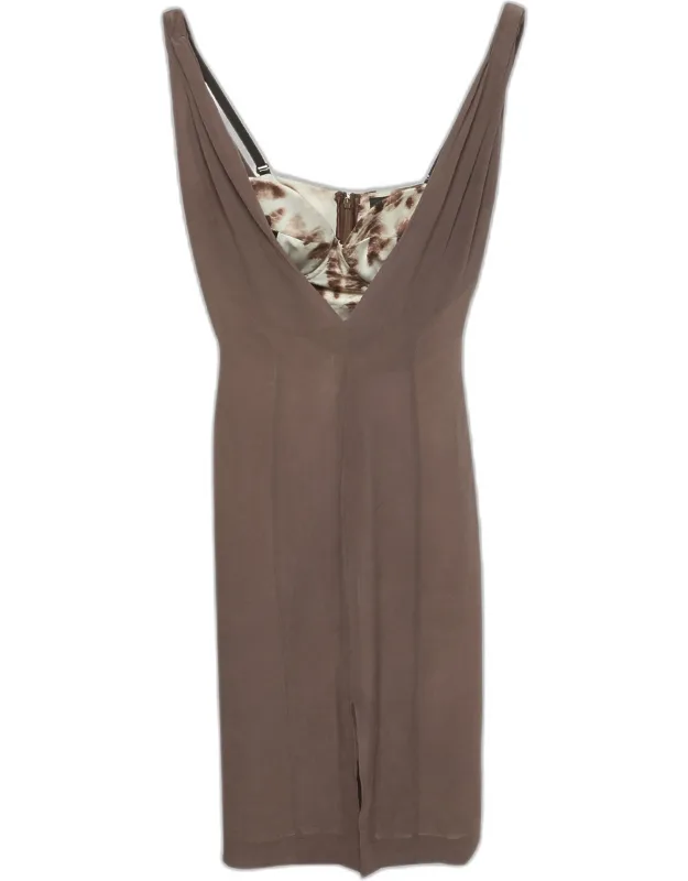 Printed Crepe Bustier Short Dress