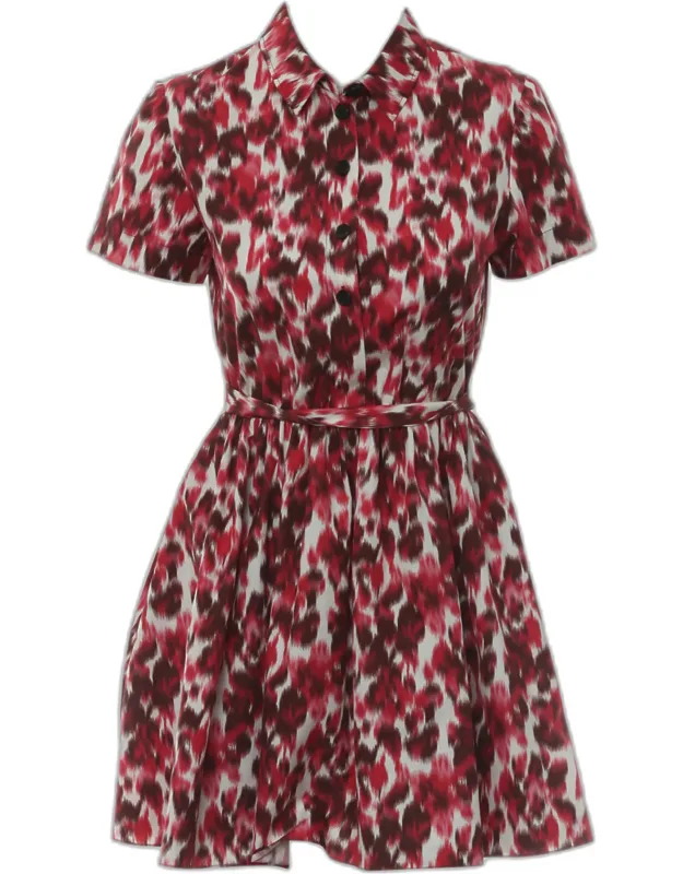 Abstract Print Shirt Dress