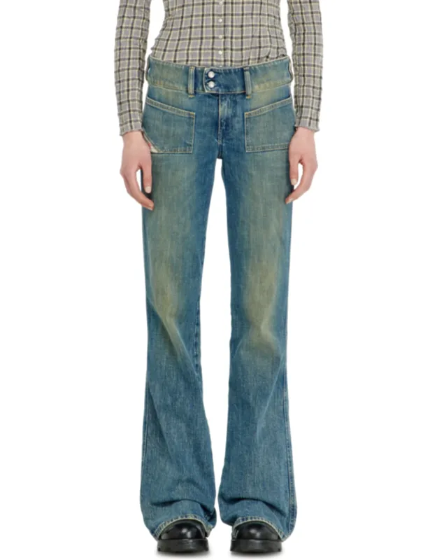 Bootcut Jeans Low Waist D-hush - Low Waist