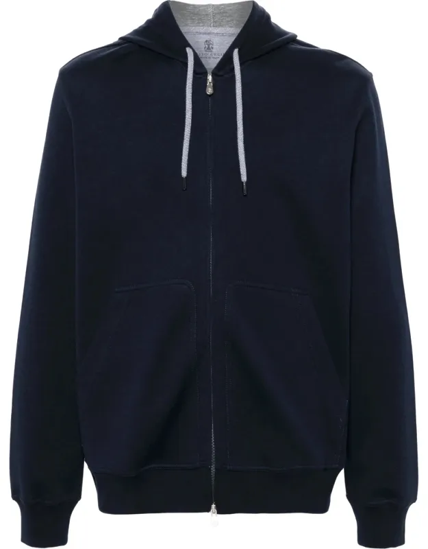 Zip-up Jersey Hoodie