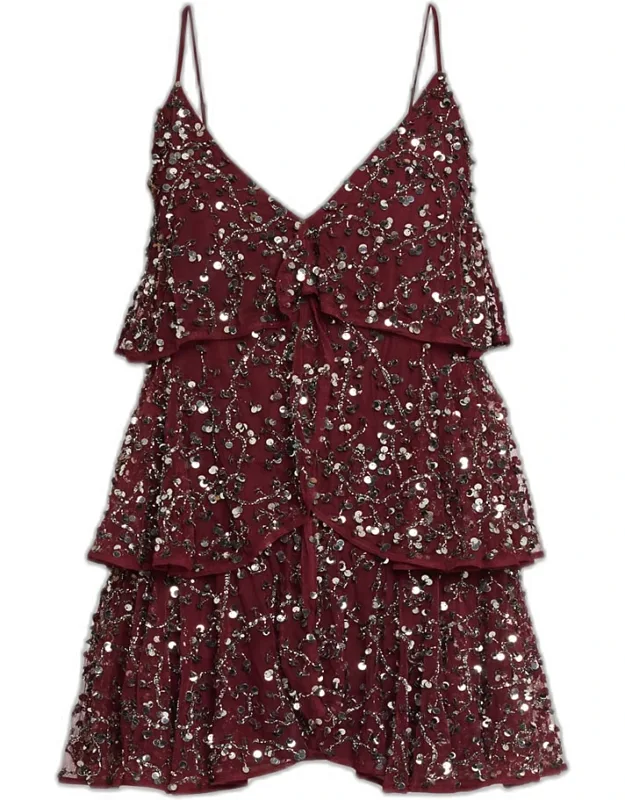 Fluvial Adventure Sequined Mini Dress