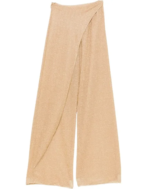 Bead-embellished Wrap-style Trousers