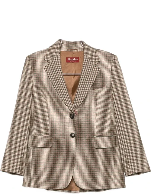 Houndstooth Single-breasted Blazer