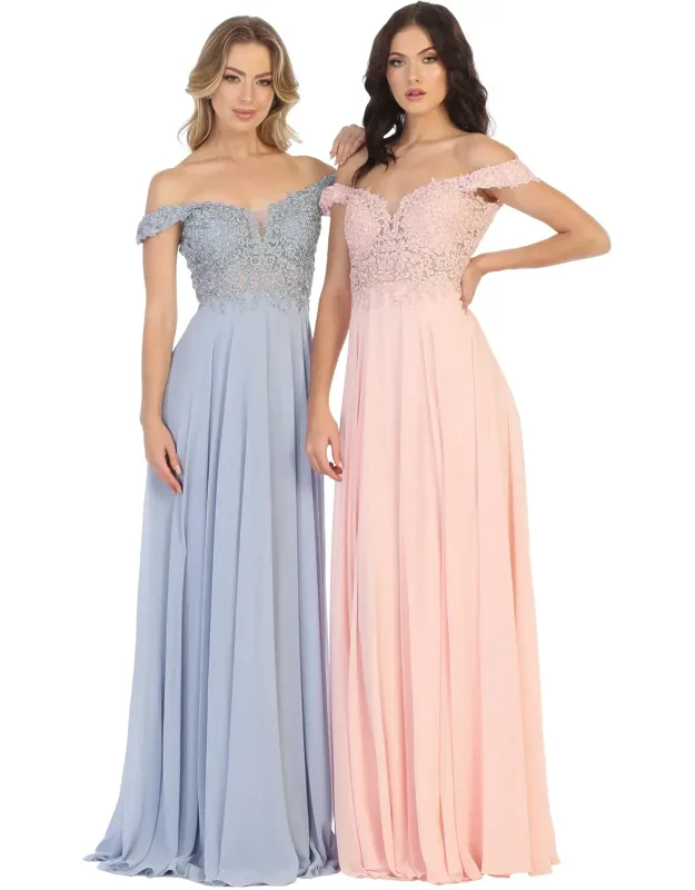 Off The Shoulder A-line Prom Dress