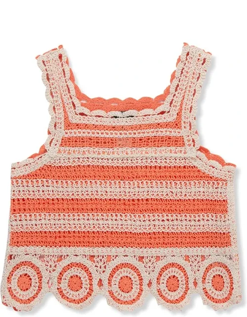 Crochet Knit Top