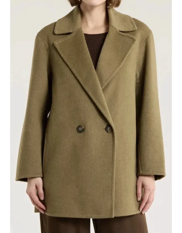Wool Blend Car Coat