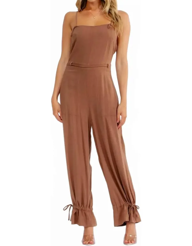 Sleeveless Square Neck Open Back Jumpsuit