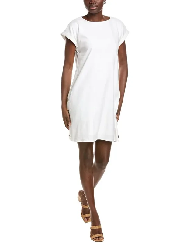 Linen-blend Swing Dress