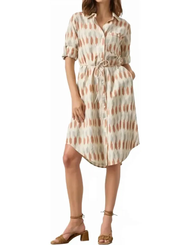 Ikat Shirt Dress