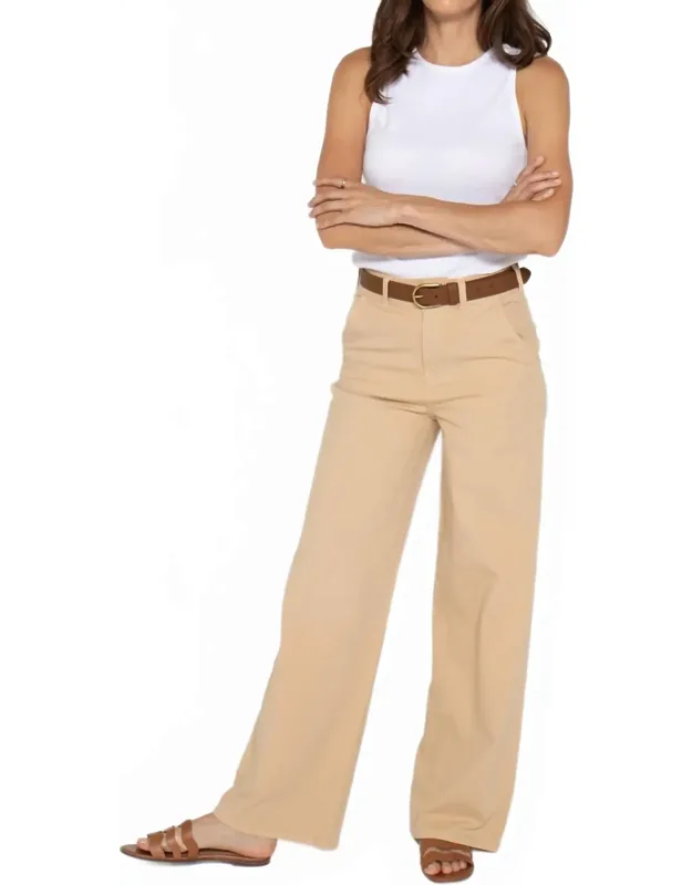 Flora Stretch High Rise Trouser Pant With Practical Pockets And Zip Closure