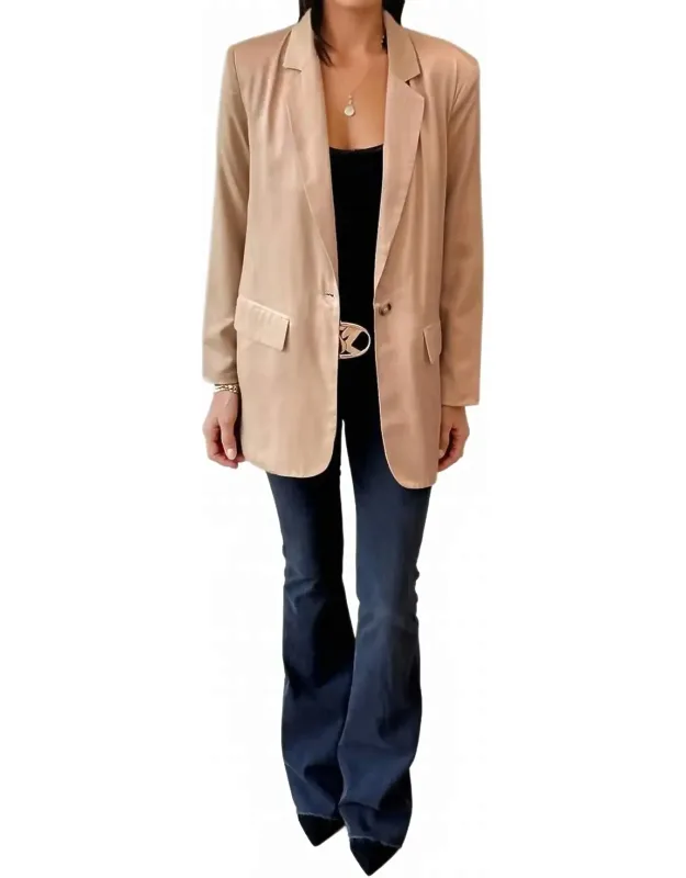 Satin Boyfriend Blazer