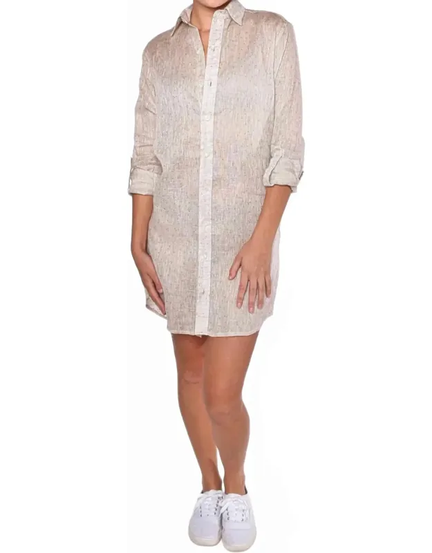 Dot Linen Mini Dress
