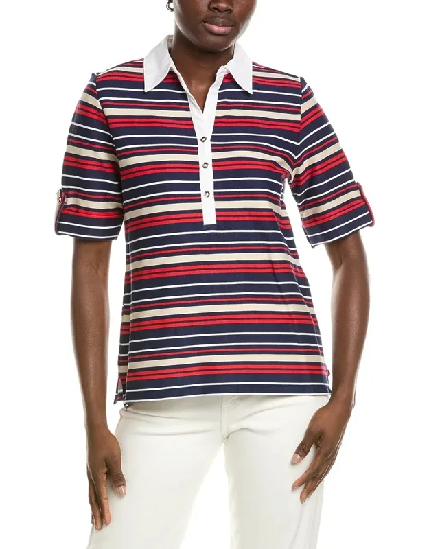 Elbow Roll Cuff Polo Shirt