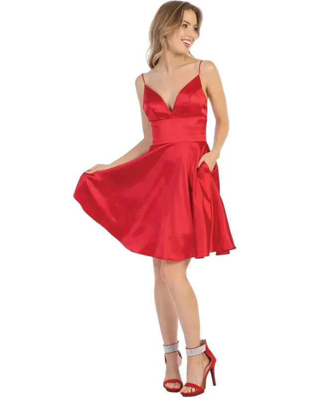Simple Satin Short Dress