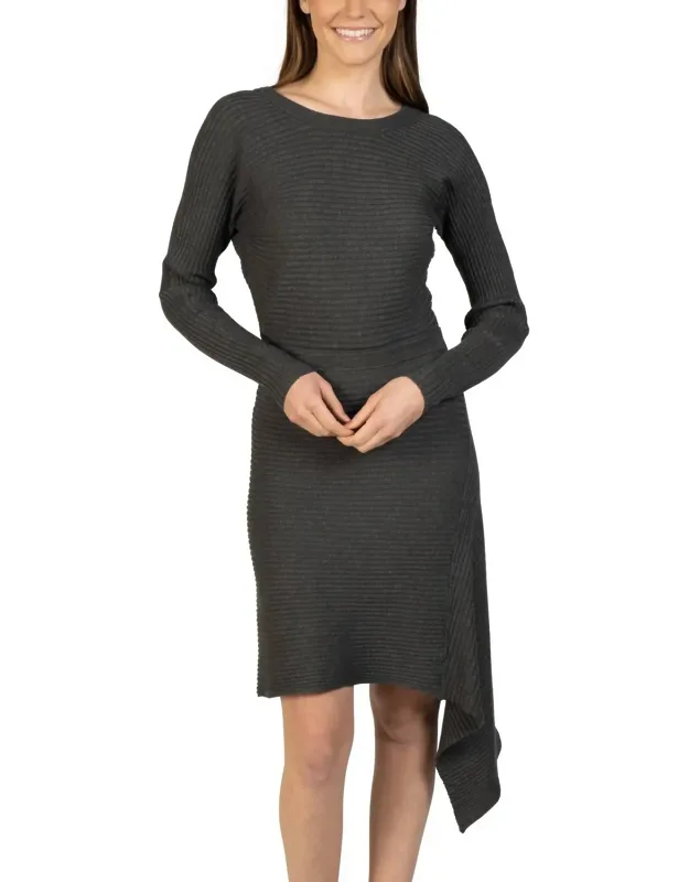 Asymmetrical Knit Sweater Dress