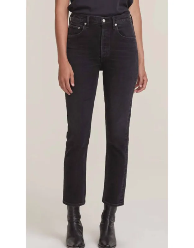 Riley High Rise Straight Crop Jeans