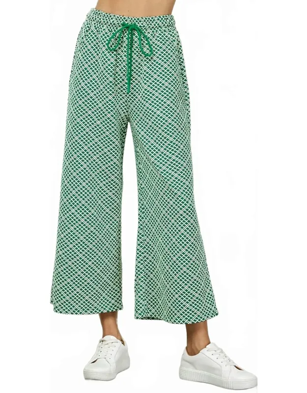 Cropped Wide Texture Pants