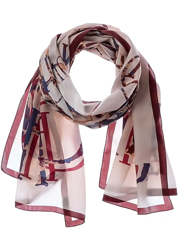 Logo Silk Scarf - 100% Silk, Made In Italy