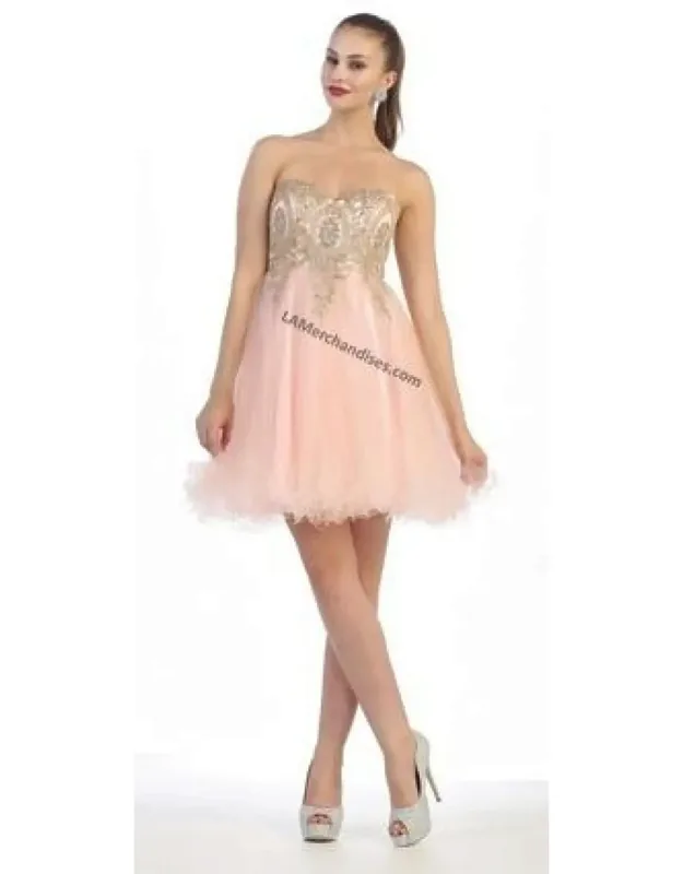Strapless Homecoming Party Dress