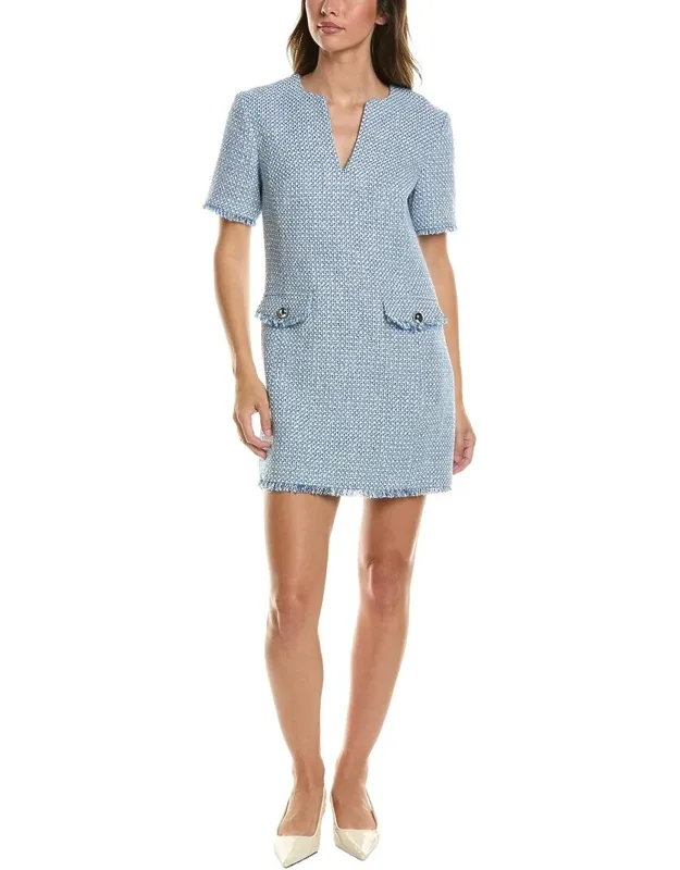 Wool-blend Mini Shift Dress