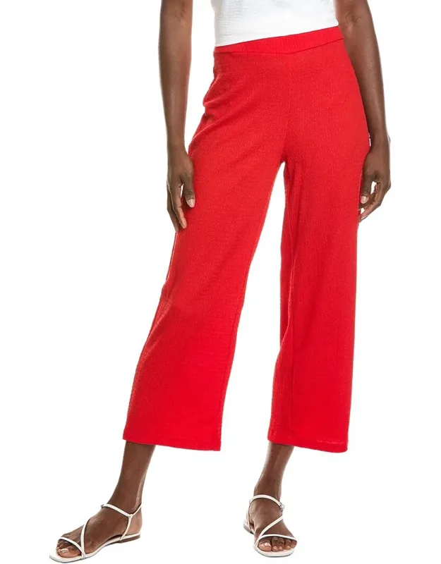 Pull-on Wide Leg Crop Pants