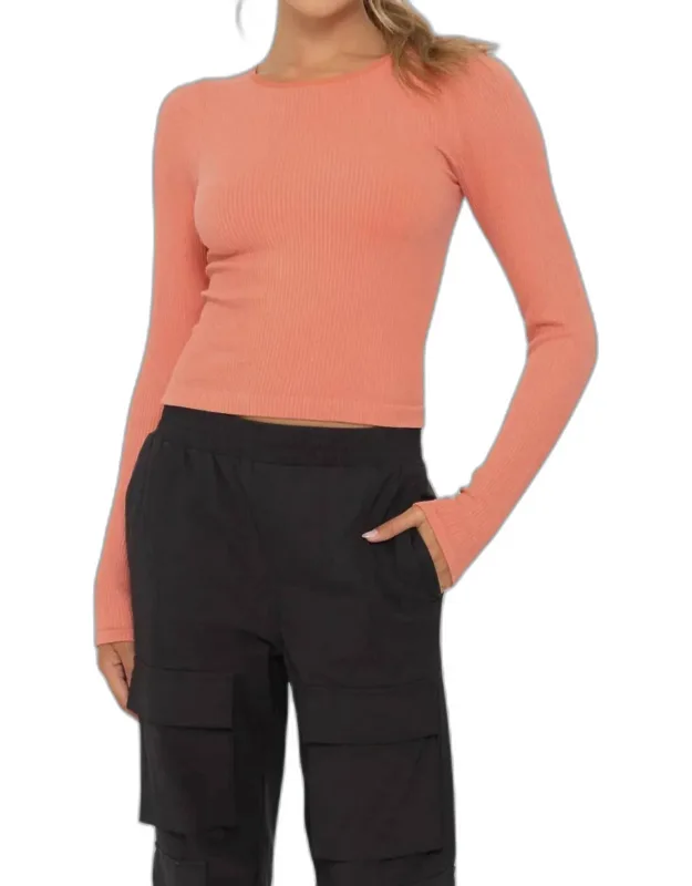 Ribbed Long Sleeve Top