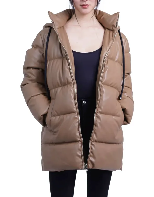 Zip Front Puffer Coat