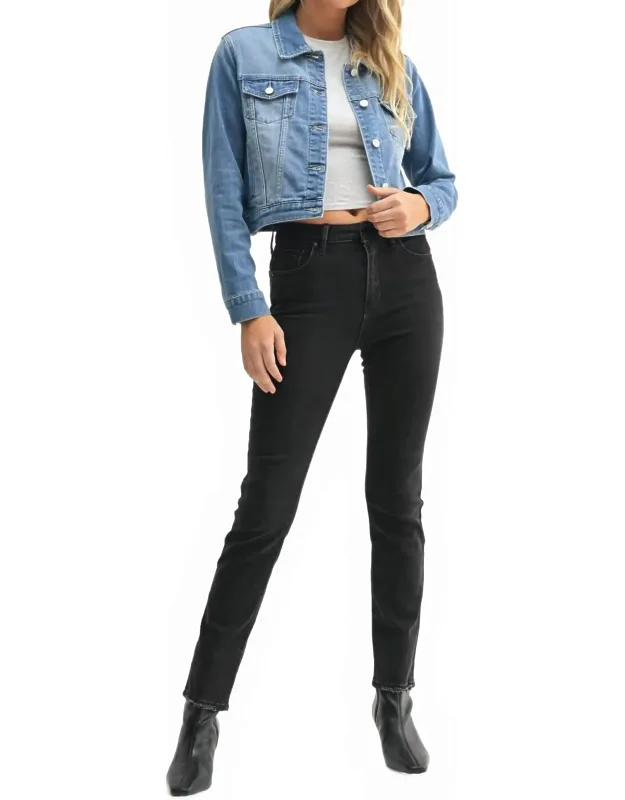Slim Straight Stretch Denim Jeans