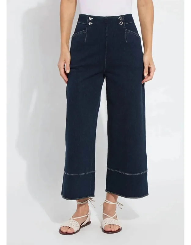 Sailor Crop Palazzo Denim Jeans