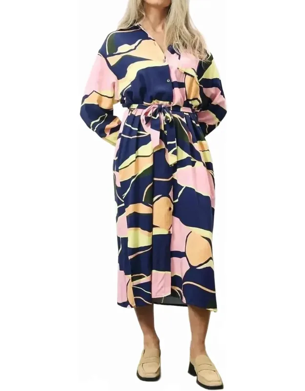 Cindel Long Sleeve Button Up Dress