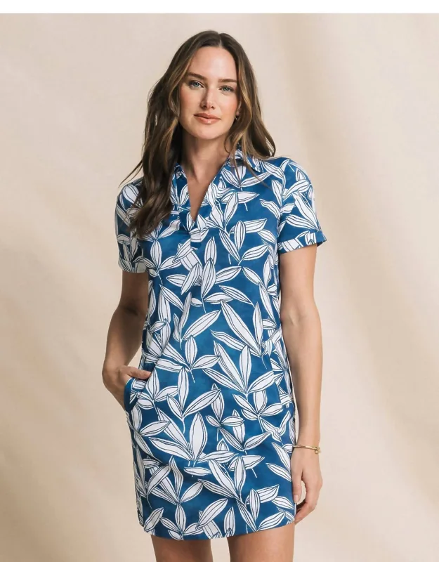 Printed Coastal Breeze Performance Dress