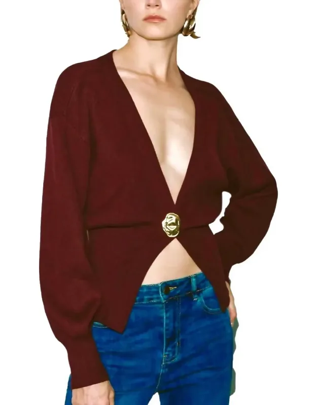 V-neck Knitted Cardigan