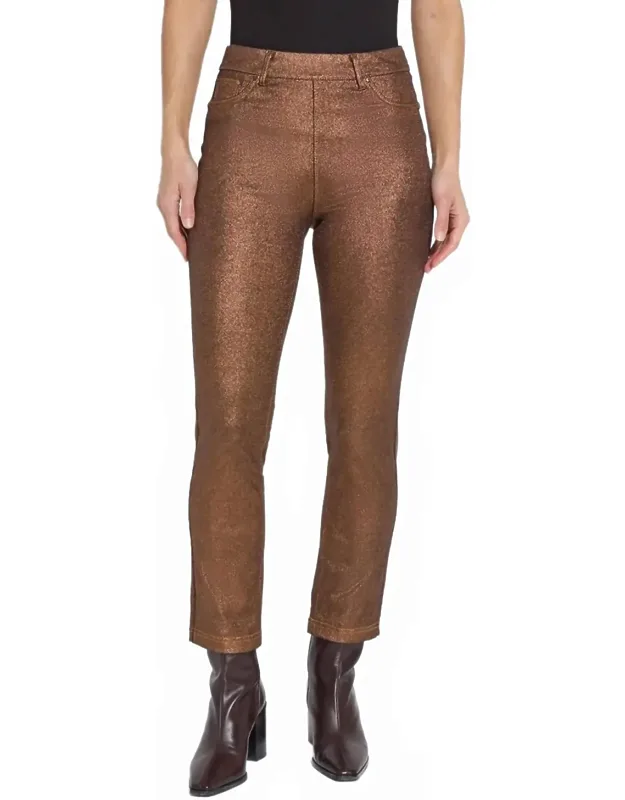 Coated Straight Denim Jeans