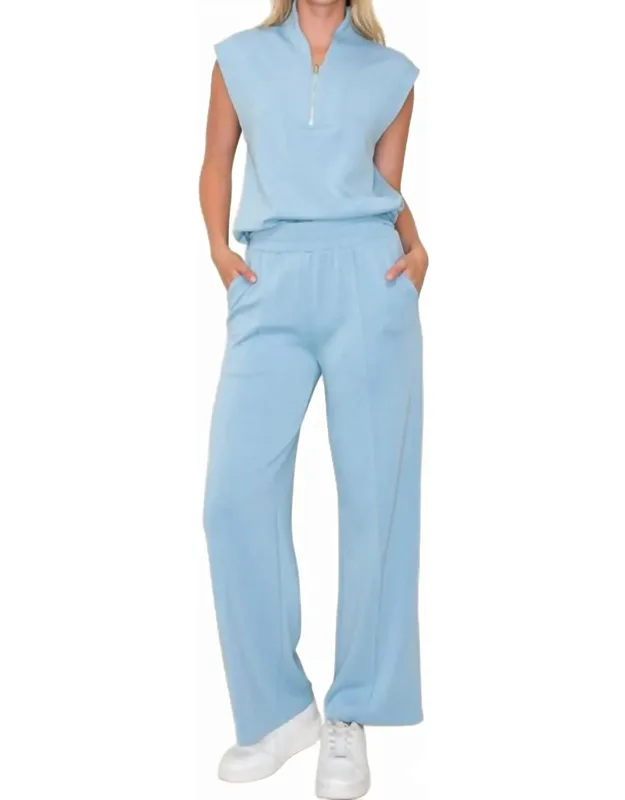 Wide Leg Scuba Knit Pants
