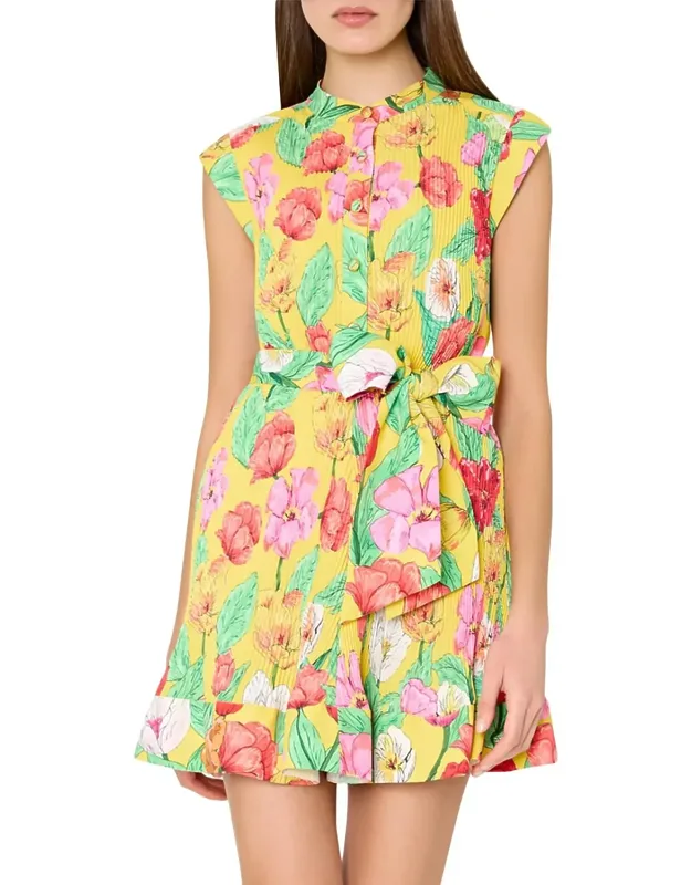 Tulip Rosette Pleated Dress