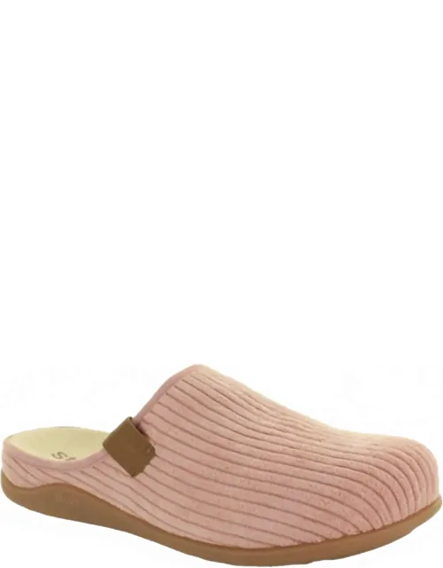Copenhagen Slippers In Cord With Faux Fur Lining And Firm Footbed