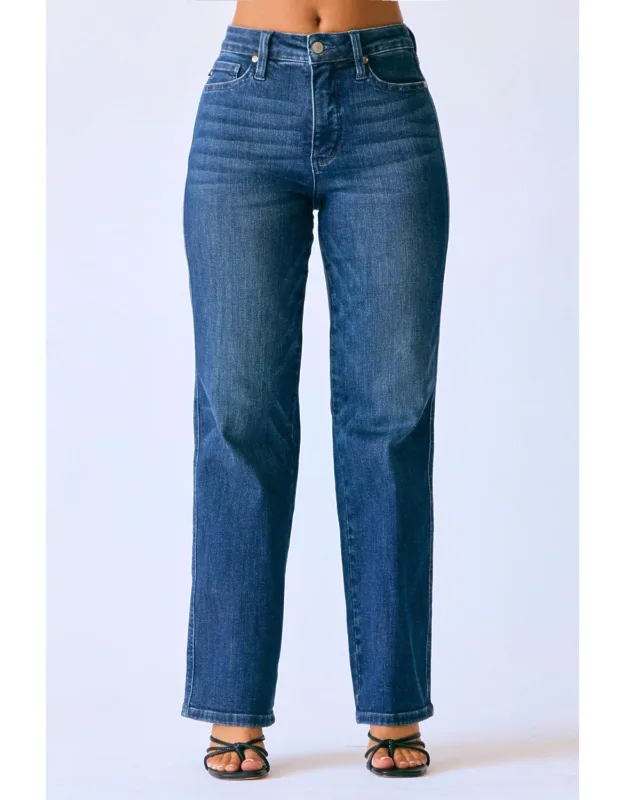 Delaney Petite Straight Tummy Control Classic Jeans