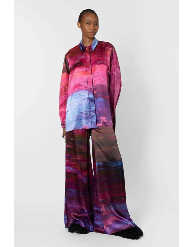 Abstract Brush Trousers