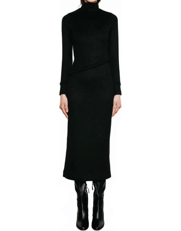 Valentina Long Sleeve Turtle Neck Dress