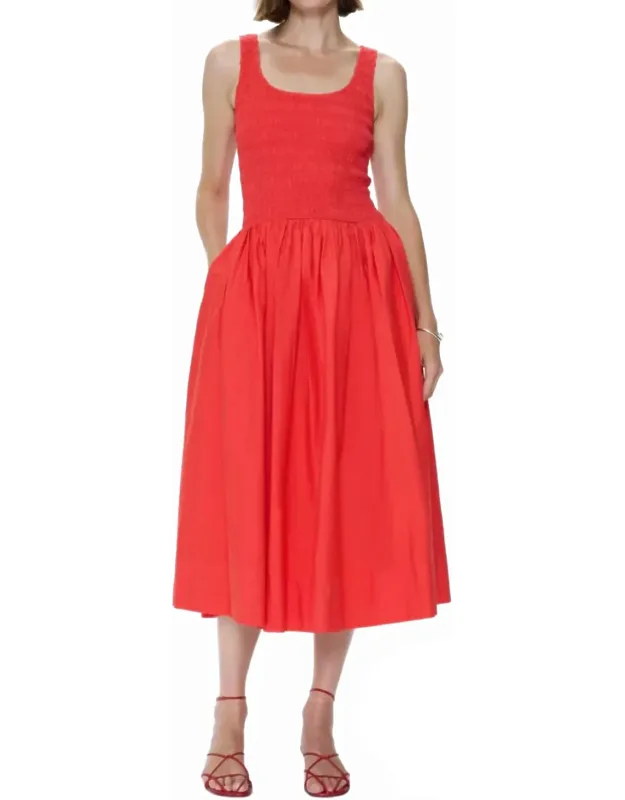 Smocked Drop Waist Dress