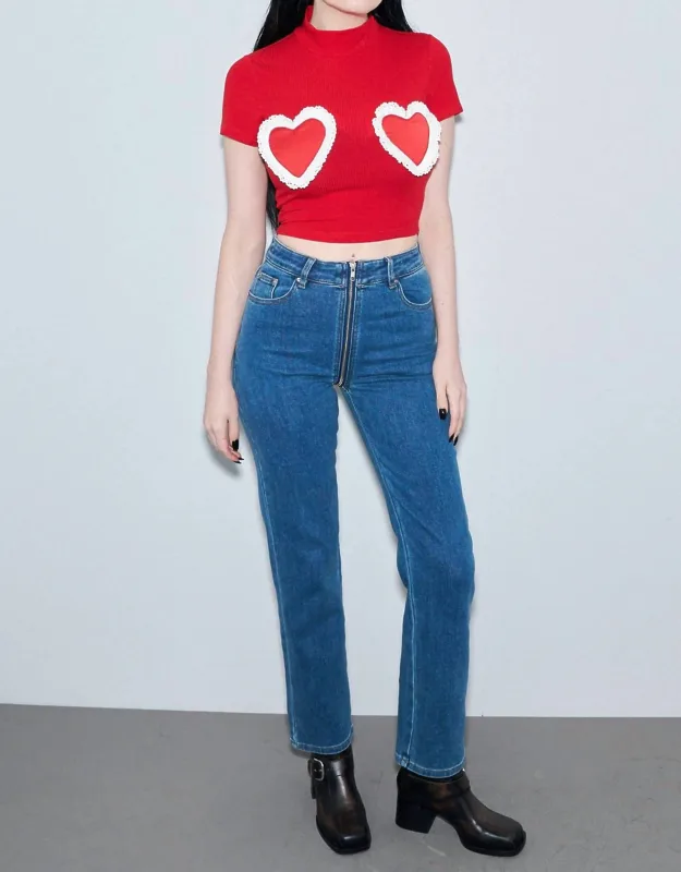 Easy Access Zipper Jeans