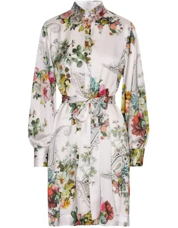 Millie Dress - Bold Floral Piece, Classic Collar