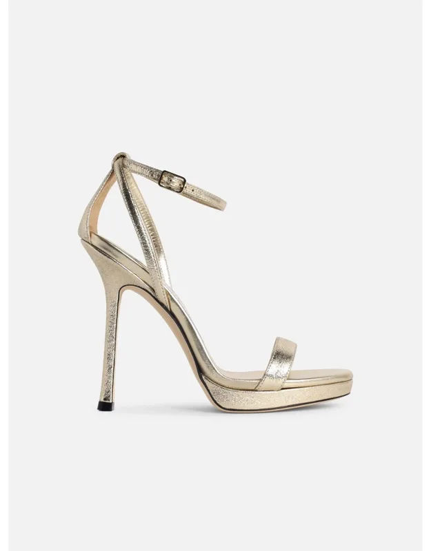 Moza 120' Platinum Fabric Sandals