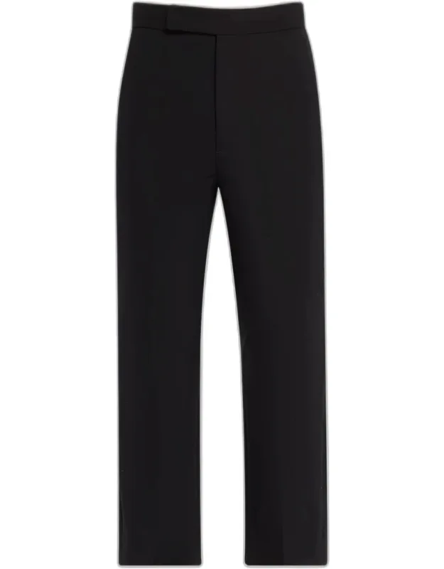 High-rise Straight-leg Crop Trousers