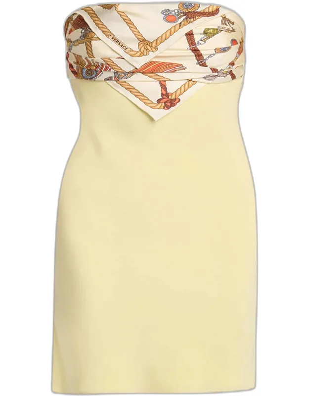 Printed Scarf Mini Dress