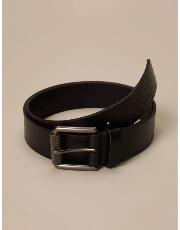 Textured Leather Belt