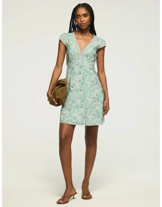 Cap Sleeve Printed Mini Dress